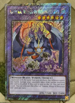 YuGiOh GARURA, WINGS OF RESONANT LIFE Platinum Secret Rare RA02-EN024 - Image 2