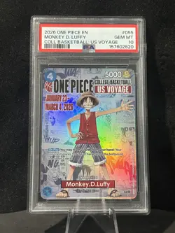 Monkey D. Luffy (055) (College Basketball US Voyage) One Piece Promotion PSA 10 - Image 1