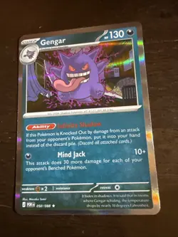 Pokemon Gengar 050/088 POR EN Stage 2 HP130 Mind Jack Rare Nintendo TCG Card - Image 2