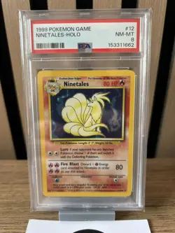 PSA 8 Ninetales 12/102 Base Set Pokemon Card MINT - Image 3