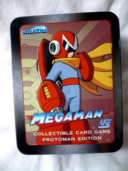 Assorted Megaman Collectible Cards, Protoman Edition Tin, Jasco 2010 and 2013 - Image 1