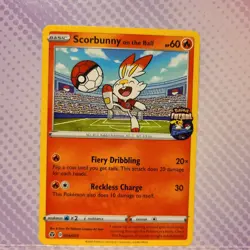Scorbunny on the Ball - (Pokemon Futsal) 004/005 Miscellaneous Cards & Products - Image 1