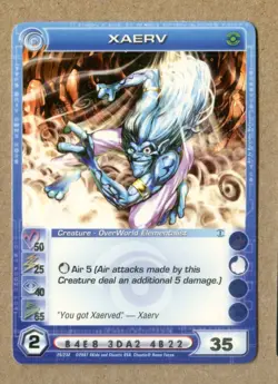 CHAOTIC 2007 XAERV, Creature OverWorld Elementalist 1st. Edition CARD # 26-232 - Image 2