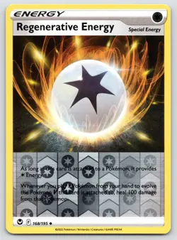 Regenerative Energy 168/195 Silver Tempest Reverse Holo Pokemon NM - Image 1