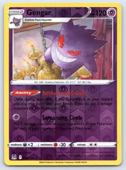 Gengar 066/196 Lost Origin Reverse Holo Pokemon NM - Image 1