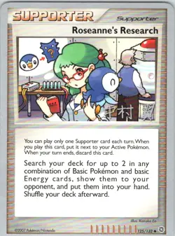 Roseanne's Research 125/132 Uncommon World Championship Decks Pokemon NM - Image 1
