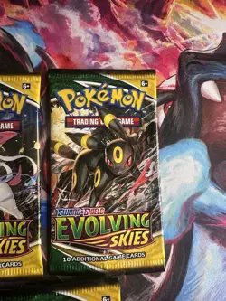 3x Pokemon Evolving Skies Opened Pack Arts Set - Image 3