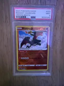 Pokemon TCG Radiant Charizard Crown Zenith 020/159 Psa Graded Mint 9 - Image 1