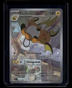 Pokemon TCG Raichu 211/193 Paldea Evolved Illustration Rare LP - Image 1