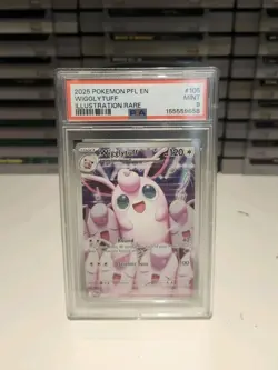 2025 Pokemon Phantasmal Flames Wigglytuff #105 Illustration Rare PSA GRADED 9⭐⭐ - Image 1