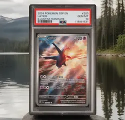 Latios 203/191 Illustration Rare Pokemon Surging Sparks PSA 10 - Image 1