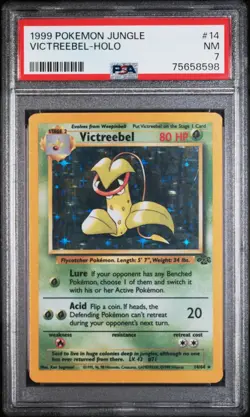 PSA 7 Victreebel Holo 14/64 Jungle 1999 Pokemon Card - Image 1