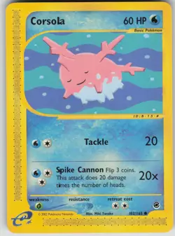 Pokemon TCG Corsola Common Expedition 102/165 - Image 1
