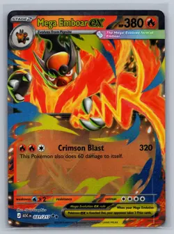 MEGA EMBOAR EX 031/217 HOLO DOUBLE RARE POKEMON ASCENDED HEROES NM/M - Image 1