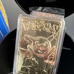 Pokemon Pikachu 1999 Burger King 23k Gold Plated Card #25- Pokeball Vintage - Image 2