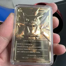 Pokemon Pikachu 1999 Burger King 23k Gold Plated Card #25- Pokeball Vintage - Image 4