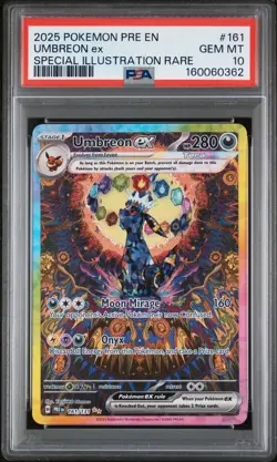 2025 POKEMON PRE EN-PRISMATIC EVOLUTIONS #161 UMBREON EX PSA 10 - Image 1