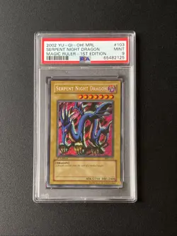 PSA 9 YU-GI-Oh! Mrl-Magic Ruler 103 Serpent Night Dragon 1st Edition - Image 1