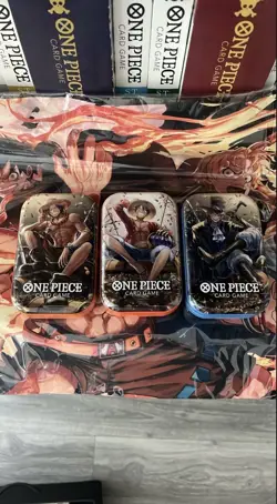 One Piece Vol.2 Mini Tins Set Of 3 English Sealed-Monkey D Luffy/Sabo/Ace - Image 1