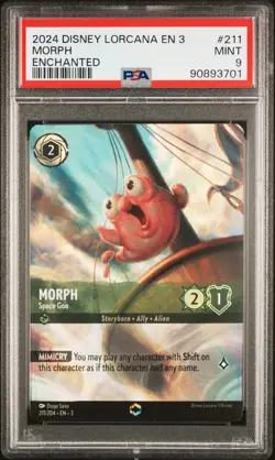 2024 DISNEY LORCANA EN 3-INTO THE INKLANDS ENCHANTED MORPH - SPACE GOO PSA 9 - Image 1