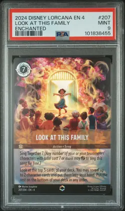 2024 DISNEY LORCANA EN 4-URSULA'S RETURN ENCHANTED LOOK AT THIS FAMILY PSA 9 - Image 1