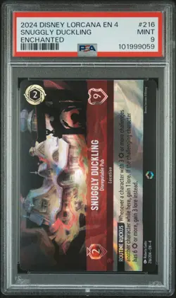 DISNEY LORCANA EN 4-URSULA'S RETURN SNUGGLY DUCKLING - DISREPUTABLE PUB PSA 9 - Image 1