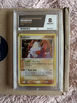 Pokemon TCG Regirock 28/110 EX Holon Phantoms Reverse Holo ACE GRADING NM/MT 8 - Image 1