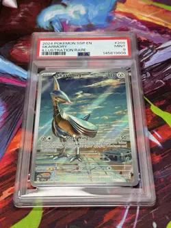 PSA 9 Pokemon TCG- Skarmory 209/191 IR Surging Sparks - Image 1
