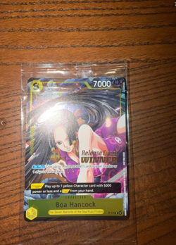 One Piece Boa Hancock Pre Release Event Winner P-115 SEALED ✅ Holo Stamp Op-15 - Image 2