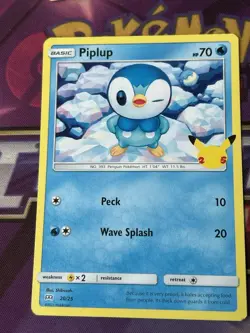 Piplup 20/25 - McDonald's 25th Anniversary Promos - Pokemon Card NM/M - Image 1