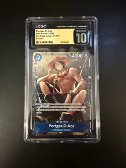 One Piece Card Game Tin Pack Vol.2 Promo CGC pristine 10 Lot - Luffy, Ace, Sabo - Image 3