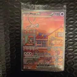 Pokemon Mew EX 053 Scarlet and Violet 151 Black Star SEALED Promo Card - Image 1