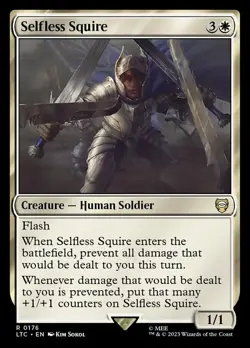 x1 Selfless Squire NM, MTG Lord of the Rings - Commander - Image 1