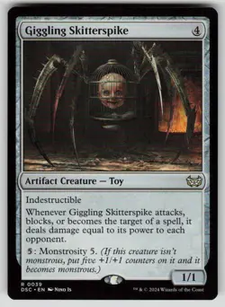 Giggling Skitterspike Rare Commander: Duskmourn: House of Horror 39 MTG NM 2024 - Image 1
