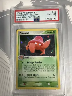 PSA 8 2004 Pokemon EX Parasect - Rev. Foil Fire Red & Leaf Green #43 - Image 1