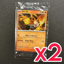 x2 Cards • Ho-oh 010/086 Holo EB GAMES Stamped Promo Chaos Rising - Image 1