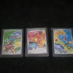 Pokemon First Partner Illustration Collection Series 1 Kanto Gen 1 Starters Set - Image 1