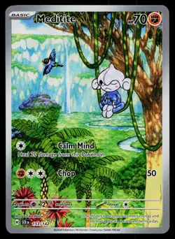 Meditite 153/142 Illustration Rare Stellar Crown Pokemon Near Mint - Image 1