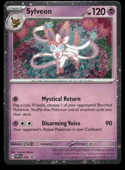 HOLO BLEED SWIRL Sylveon Cosmos Holo 172 Promo Scarlet & Violet Promo Pokemon NM - Image 1