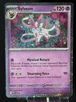 HOLO BLEED SWIRL Sylveon Cosmos Holo 172 Promo Scarlet & Violet Promo Pokemon NM - Image 3
