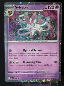 HOLO BLEED SWIRL Sylveon Cosmos Holo 172 Promo Scarlet & Violet Promo Pokemon NM - Image 4