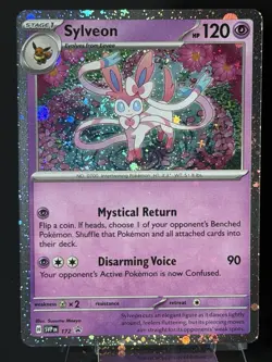 HOLO BLEED SWIRL Sylveon Cosmos Holo 172 Promo Scarlet & Violet Promo Pokemon NM - Image 5