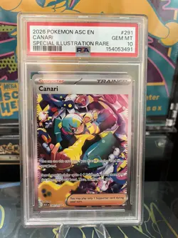 2026 POKEMON ASC EN-ASCENDED HEROES SPECIAL ILLUSTRATION RARE #291 CANARI PSA 10 - Image 1