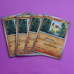 4x Fennekin 011/086 Common Chaos Rising Pokemon TCG Playset NM - Image 1