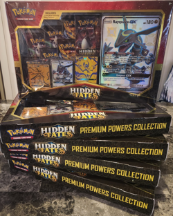 Pokemon TCG Hidden Fates Premium Powers Collection Rayquaza GX English Foil - Image 1