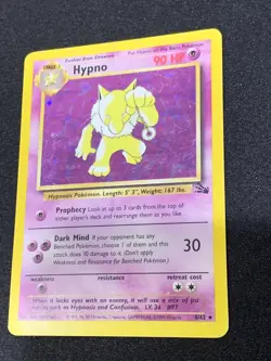 Pokemon Hypno HOLO 8/62 Fossil 1999 WOTC TCG - Image 3