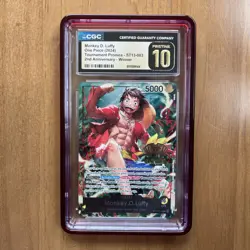 One Piece ST13-003 Luffy 2nd Anniversary Tournament Winner Promo CGC 10 Pristine - Image 1