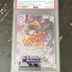 One Piece OP15-EB04 Monkey D. Luffy #005 Special Alternate PSA 10 - Image 1