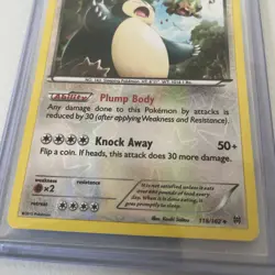 Snorlax Reverse Holo 118/162 BREAKthrough Pokemon Card - Image 2