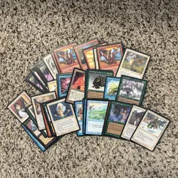 Vintage MTG Black Border Card Lot Of 45 Old School Magic Cards 1990s - Image 1
